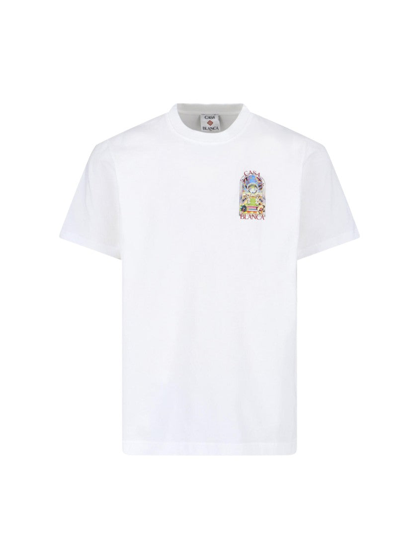Casablanca "Tennis Landscape" T-Shirt – White