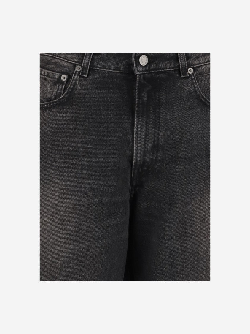 Haikure Washed Dark Grey Jeans With Classic Five-Pocket Design