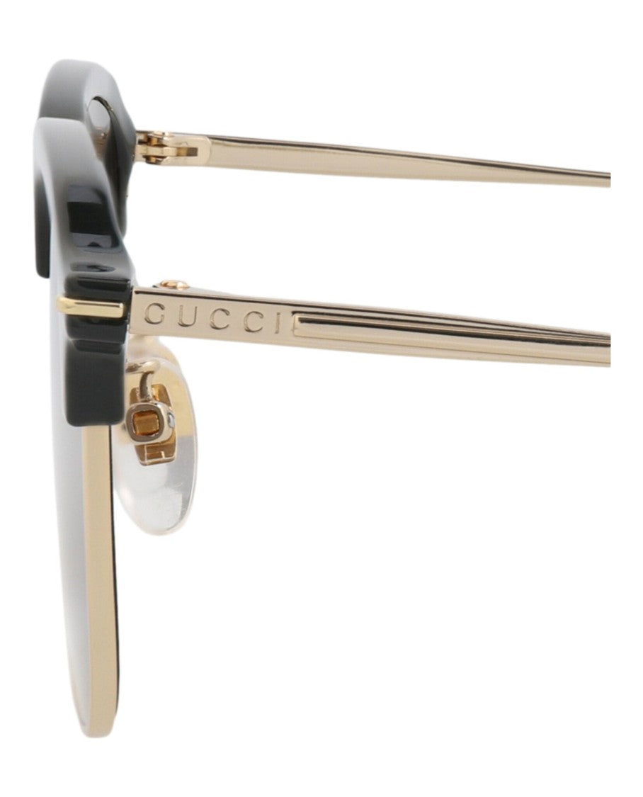 Gucci Square-Frame Metal Sunglasses