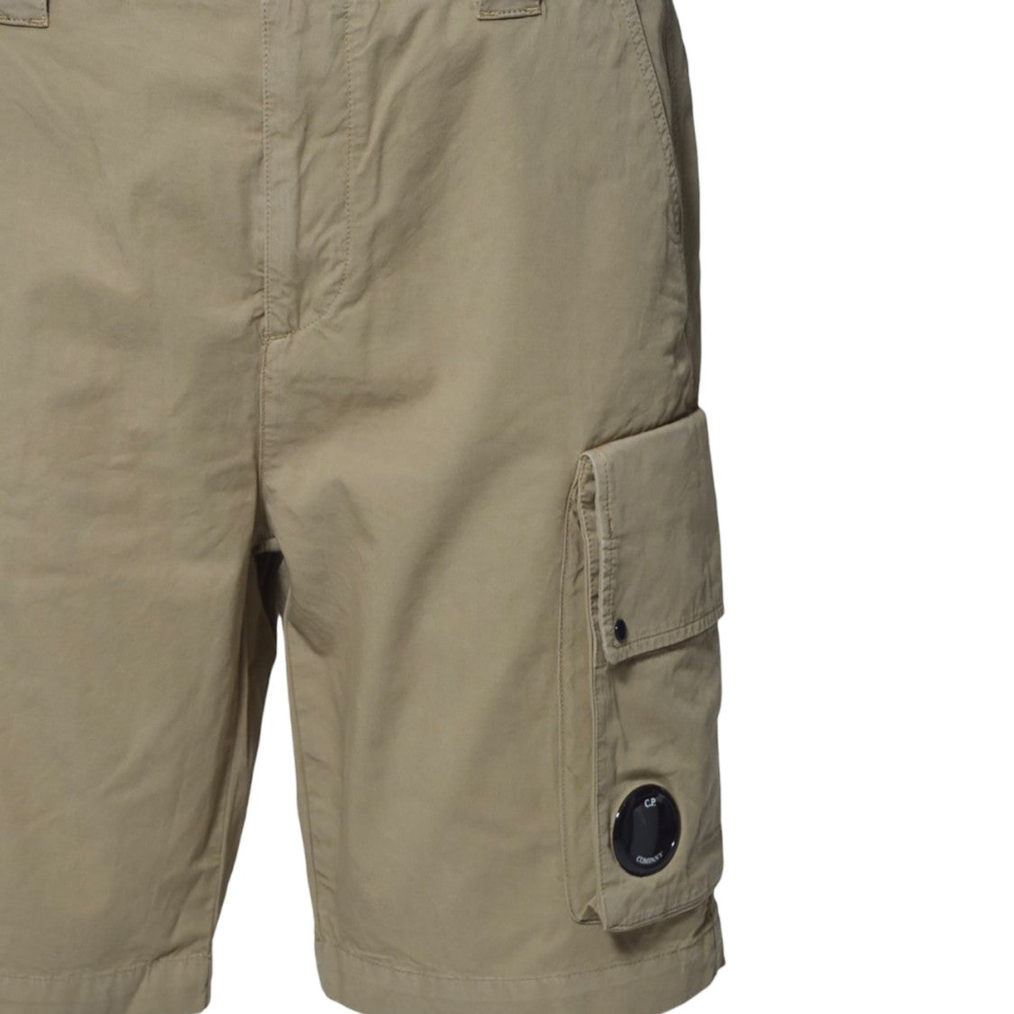 C.P. Company Utility Cargo Shorts With Flap Pockets And Lens Detail