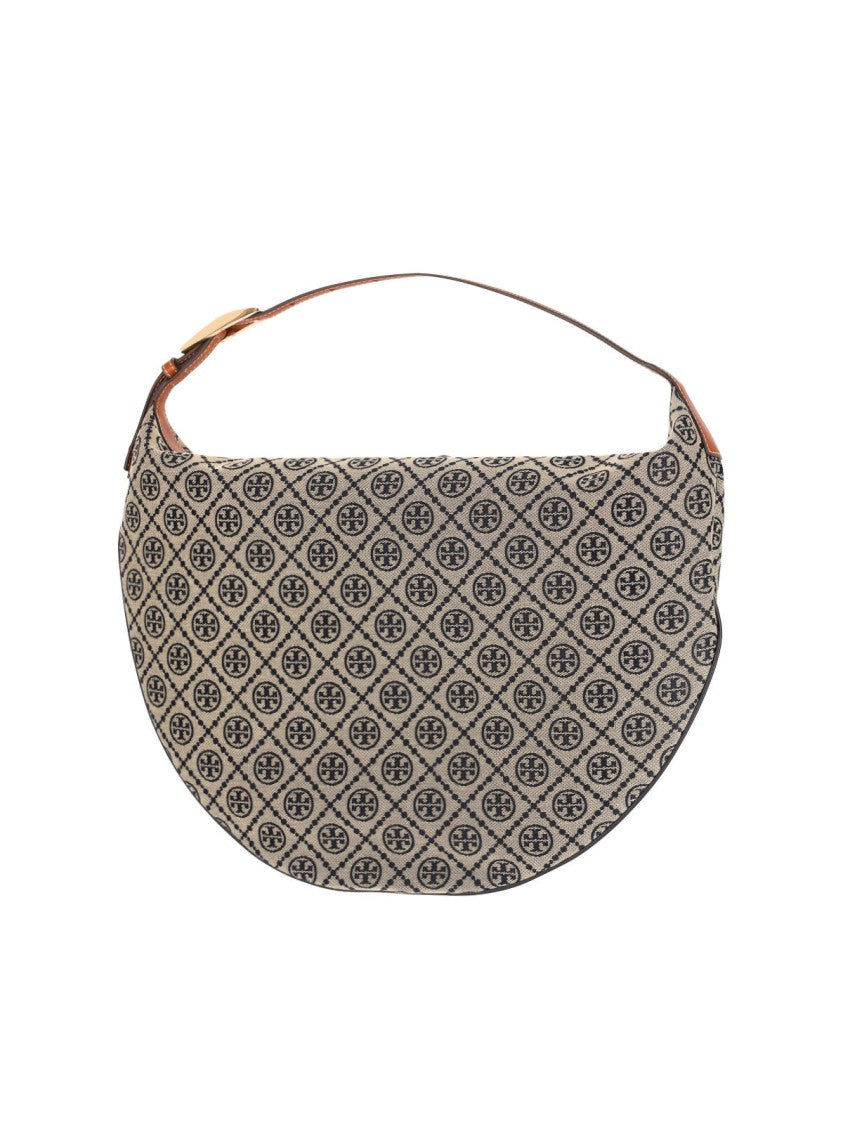 Tory Burch T Monogram Balloon Bag – Beige