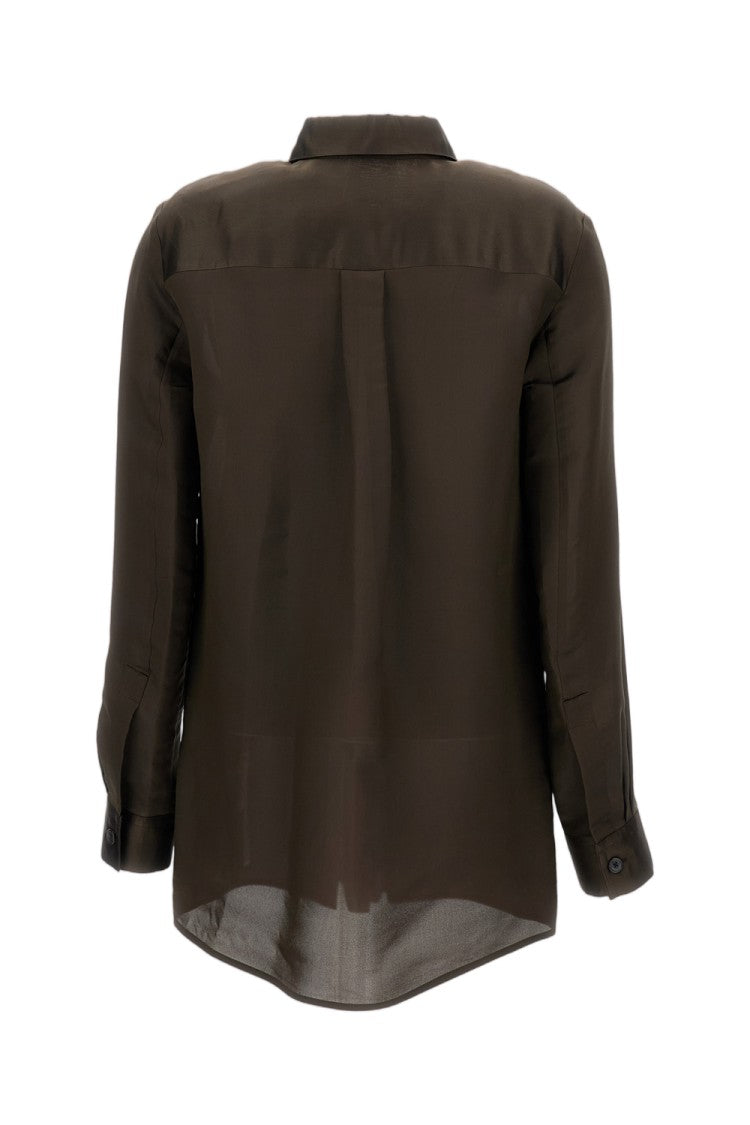 Khaite Straight-Cut Oversized Shirt With Tone-On-Tone Button Closure