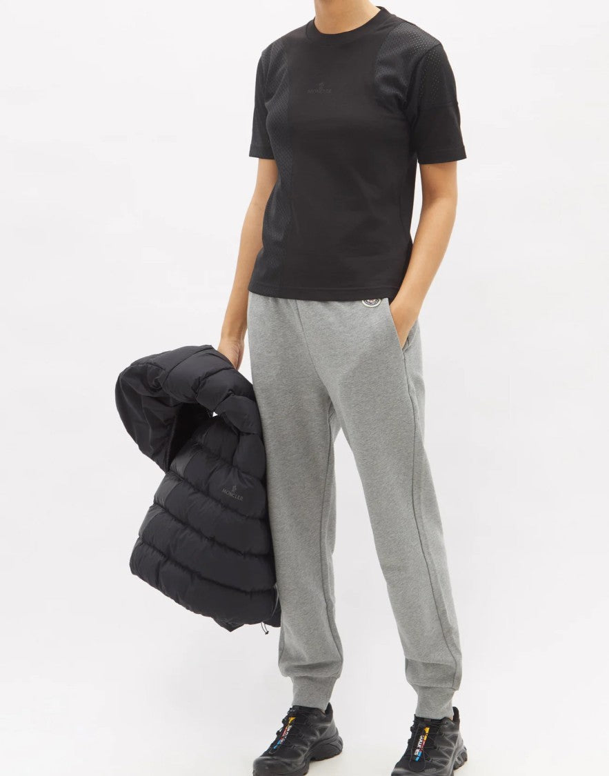 Moncler Logo Mixed Media T-Shirt