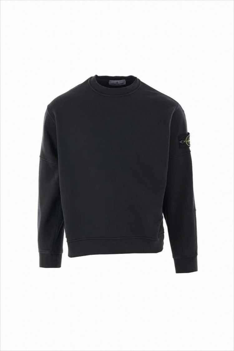 Stone Island Cropped Long-Sleeve Sweatshirt With Ribbed Details