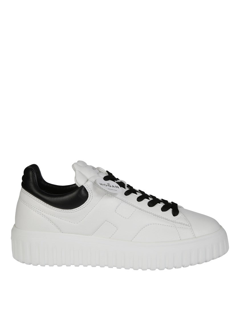 Hogan White Leather Sneakers With Sole