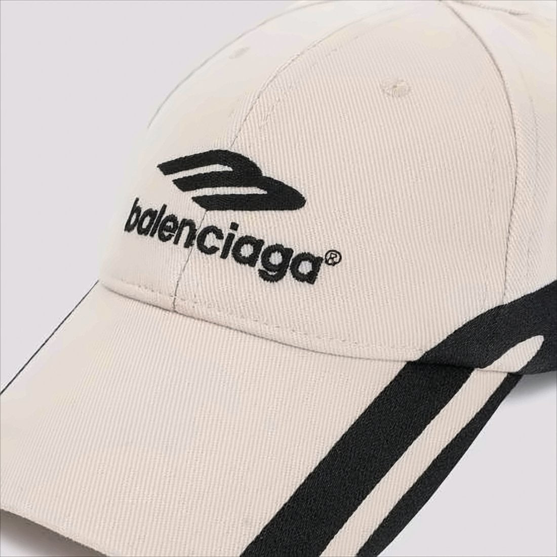 Balenciaga Structured Baseball Cap With Bold Embroidery And Graphic Accents