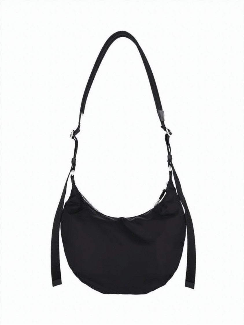 Givenchy Crescent-Shaped Black Shoulder Bag With Adjustable Straps