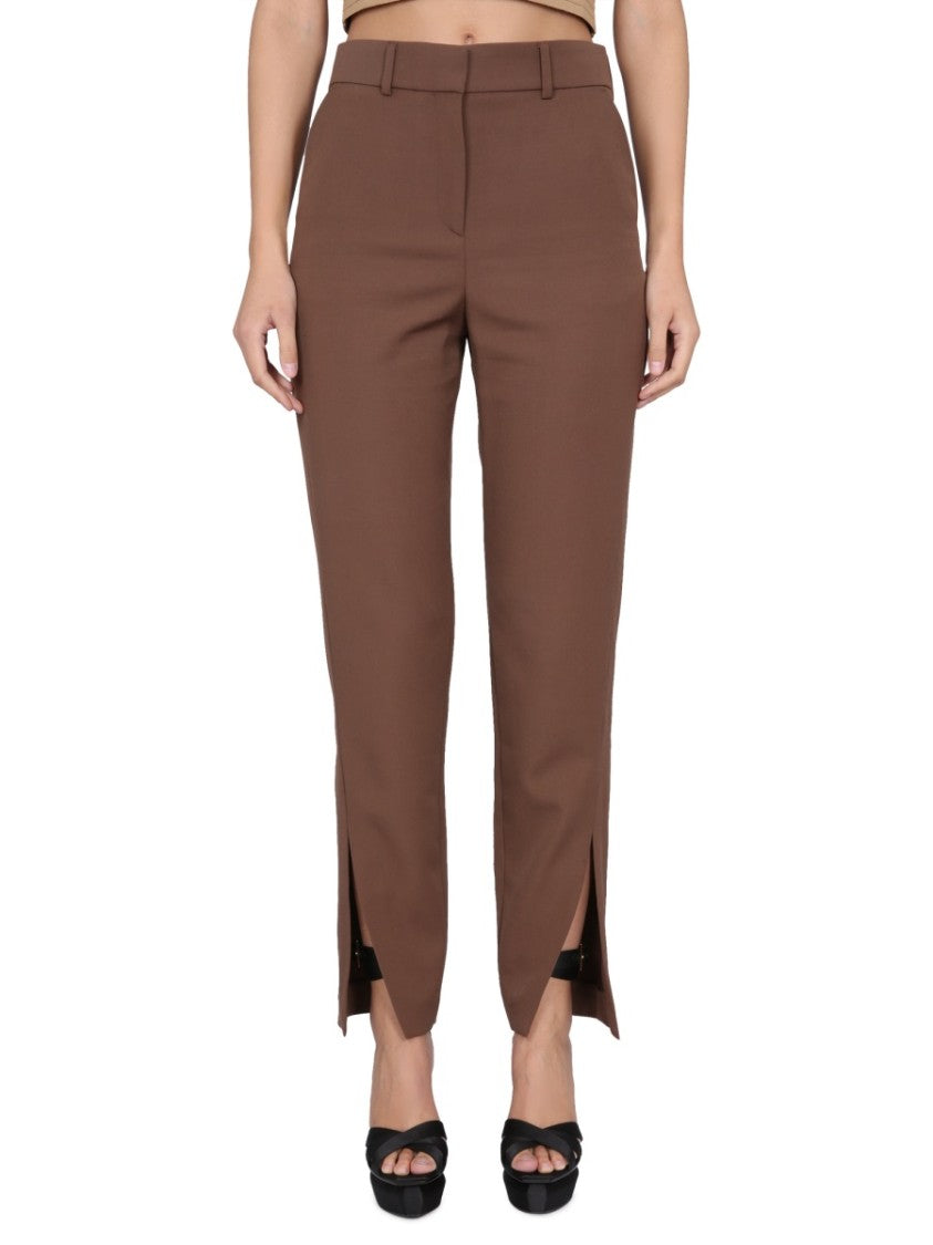 Balmain Tailored Brown Wool Pants