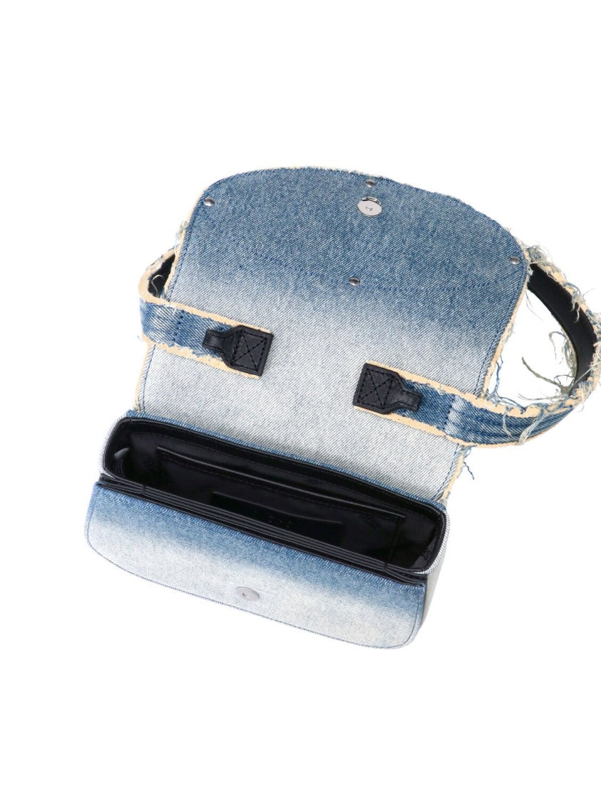 Diesel Light Blue Denim Crystal 1Dr Shoulder Bag