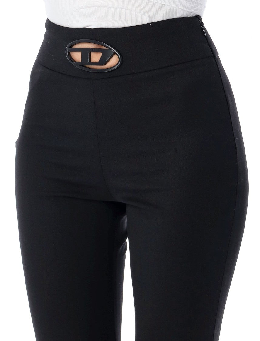 Diesel P-Erseus High-Waisted Flared Black Pants