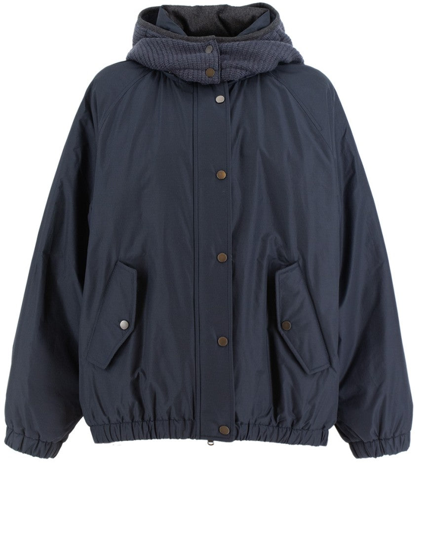 Brunello Cucinelli Water-Repellent Down Jacket With Removable Hood
