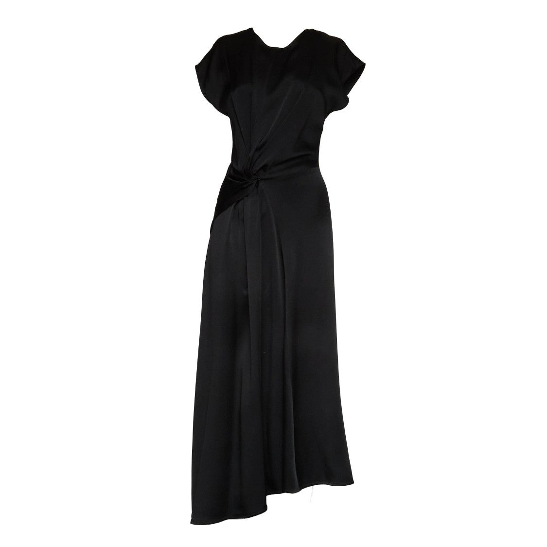 Victoria Beckham Aria Round Neck V Back Midi Dress