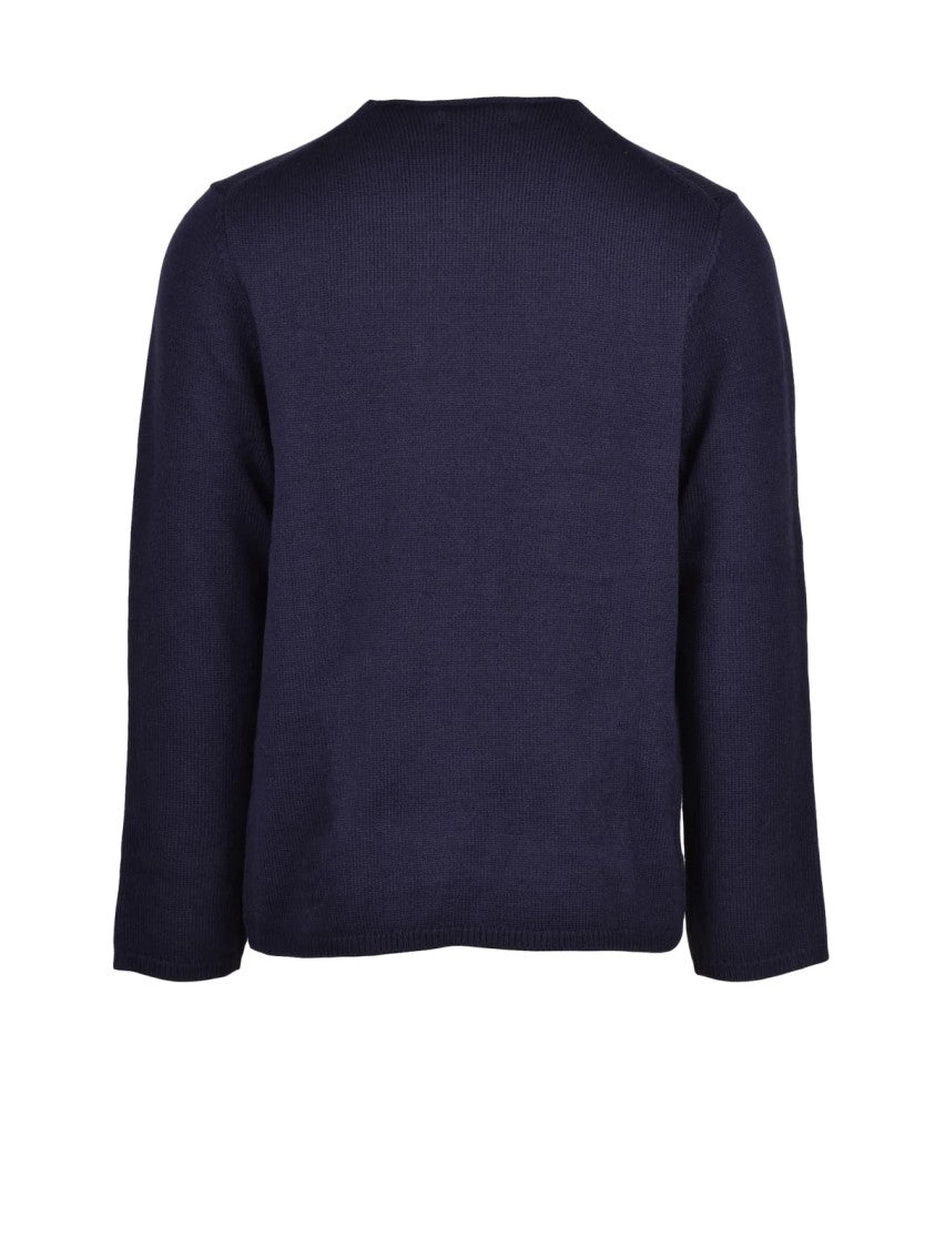 Comme Des Garçons Multicolor Graphic Acrylic-Blend Crewneck Sweater