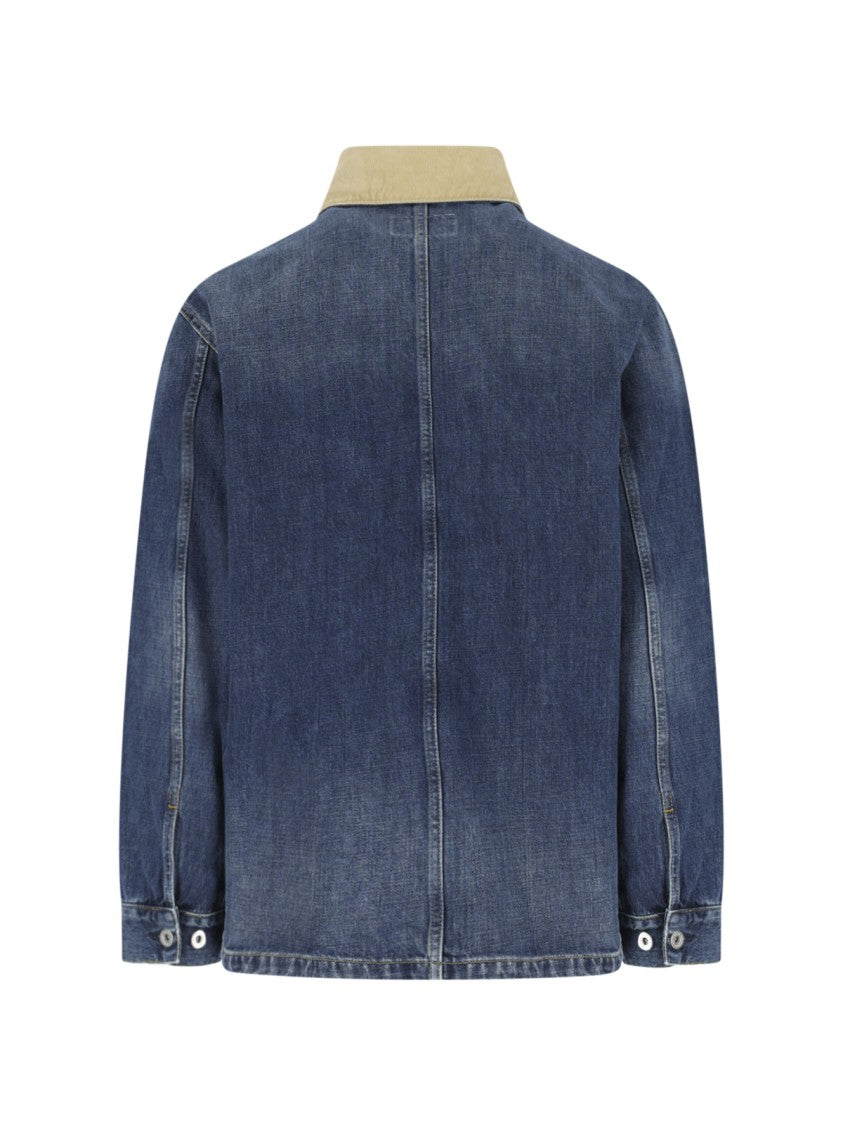 Carhartt Wip Blue Warren Chore Denim Corduroy Jacket
