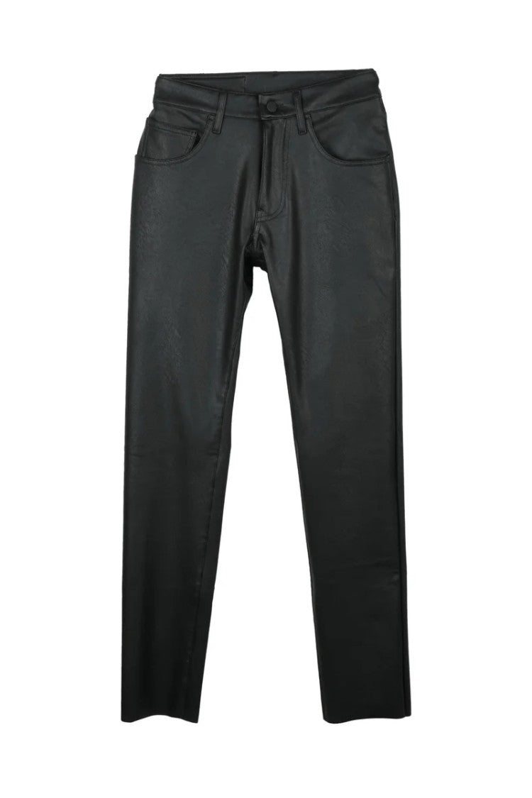 Michele Paoloni Faux Leather Trousers - Black