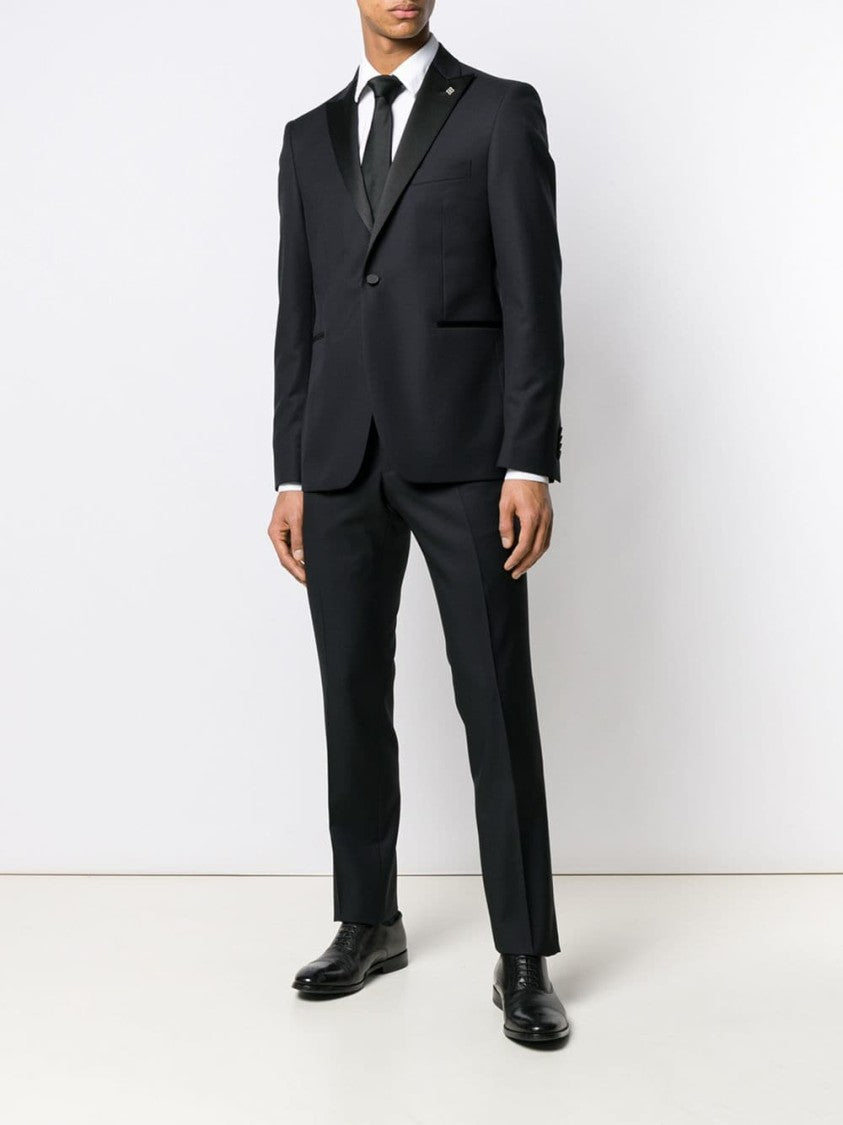 Tagliatore Tailored Black Virgin Wool Suit Set