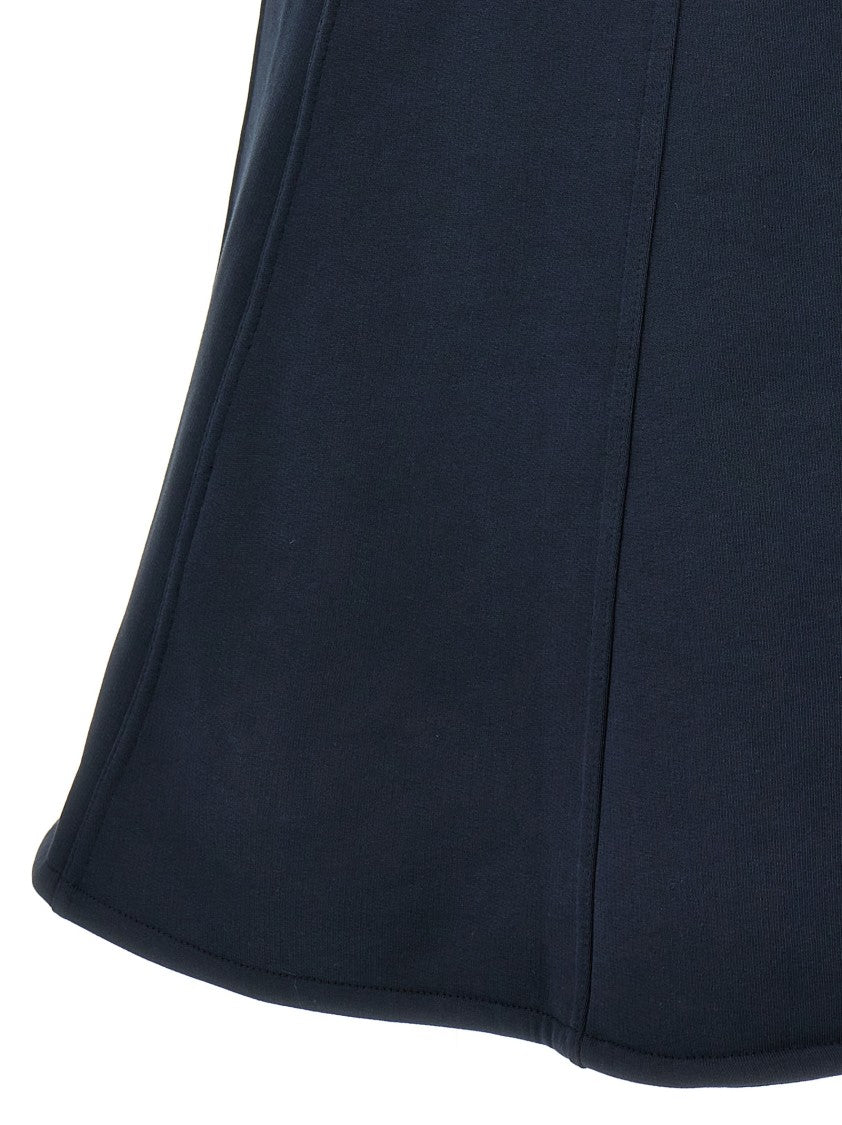 Ganni Fleece Cotton Mini Dress With Square Neckline