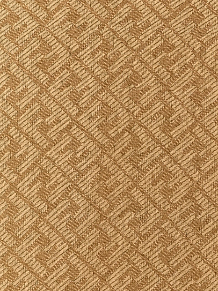 Fendi Ff Jacquard Pattern Silk-Wool Blend Shawl