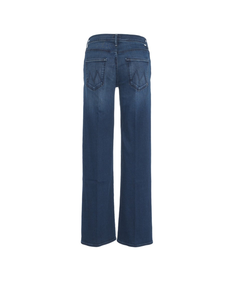 Mother Mid-Rise Five-Pocket Jeans With Slight Flare Hem