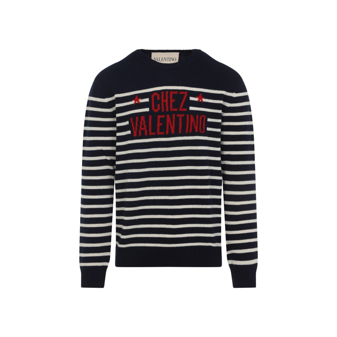 Valentino Ultramarine Dark Blue Virgin Wool Sweater