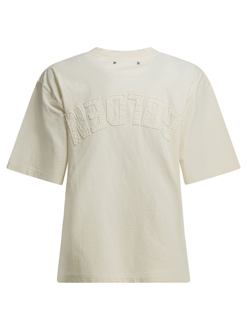 Golden Goose Soft Cotton T-Shirt With Tonal Embroidery