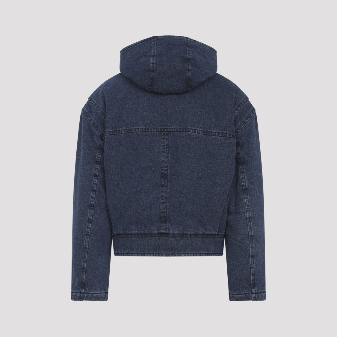 Jacquemus Structured Indigo Denim Jacket With Hood