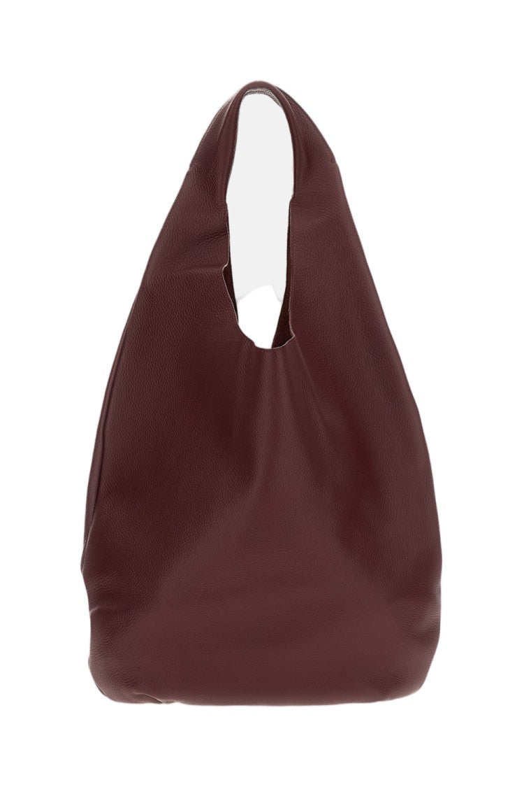 A.P.C. Red Grained Leather Le Neige Tote Bag