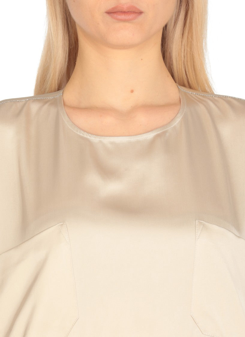 Fabiana Filippi Beige Viscose Top