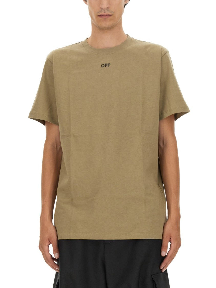 Off-White Oversized T-Shirt With Back Arrow Embroidery