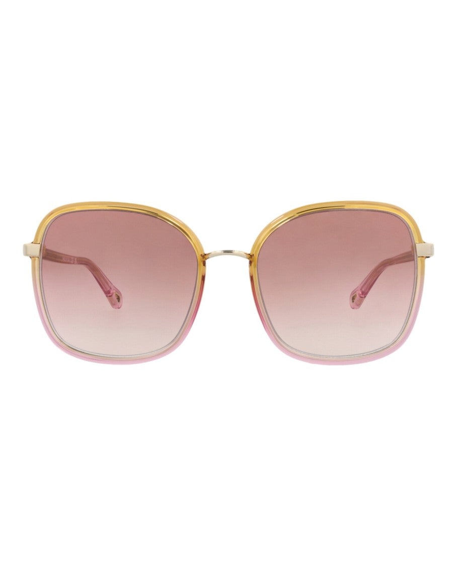 Chloé Square-Frame Injection Sunglasses