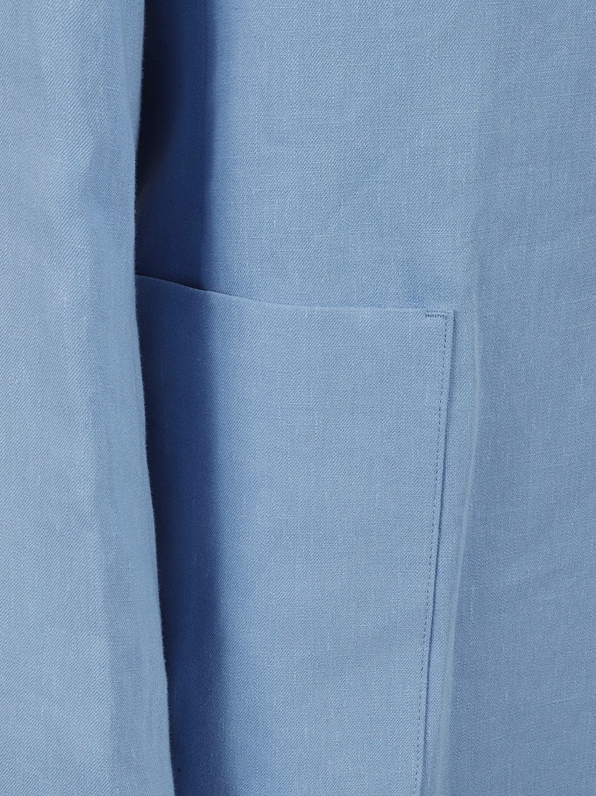 Max Mara Tailored Blue Linen Jacket