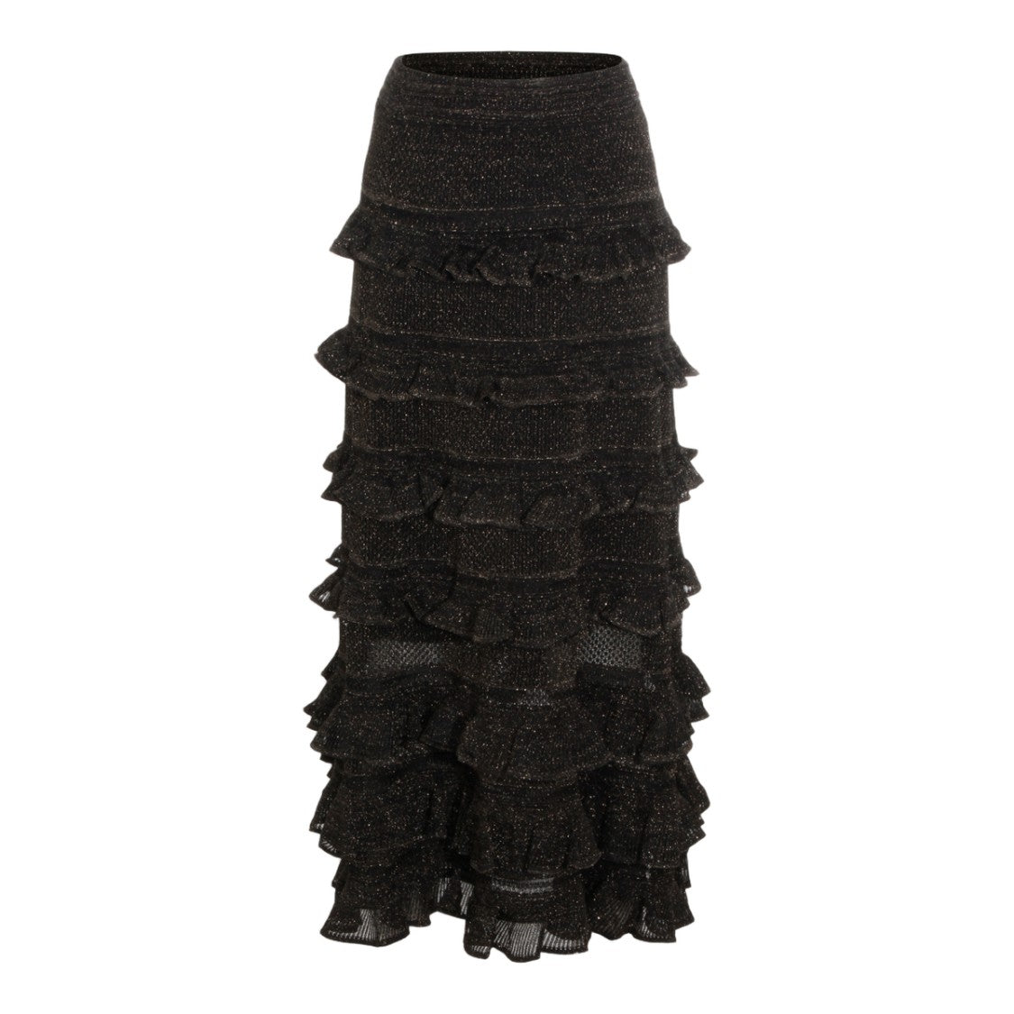 Zimmermann Layered Ruffled Skirt With Fitted Waistband