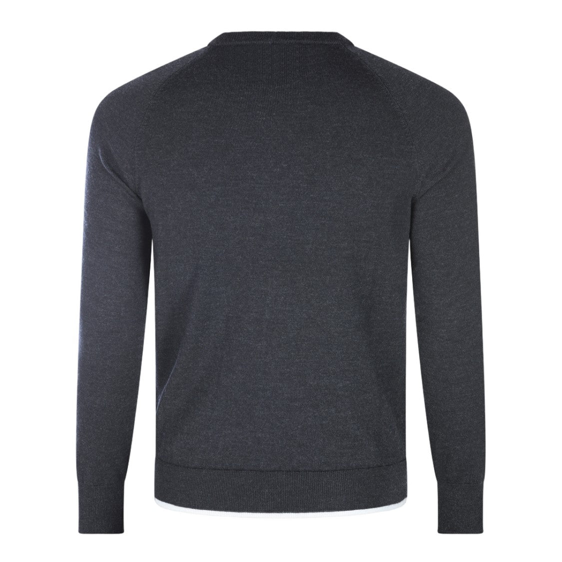 Eleventy Grey Sweater With Trimmed Crew Neckline