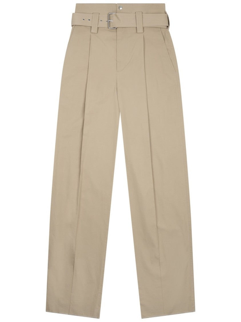 Bottega Veneta High Waist Wide Leg Pants With Belt