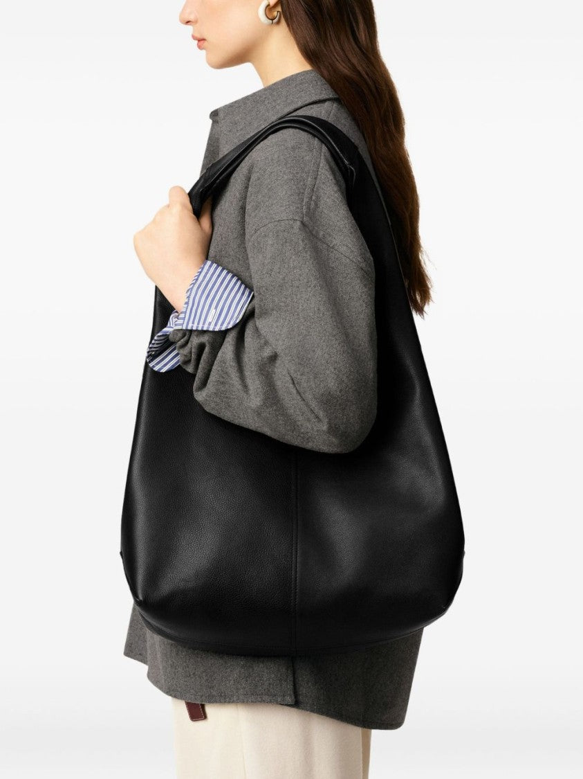 Ami Paris Soft-Structured Black Bag
