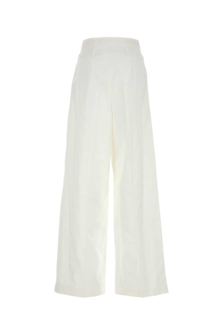Givenchy White Poplin Wide-Leg Pant
