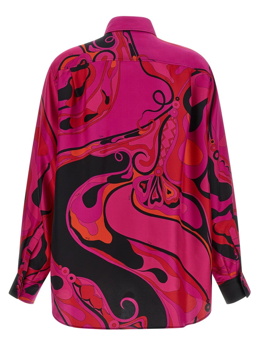 Emilio Pucci Patterned Silk Twill Shirt