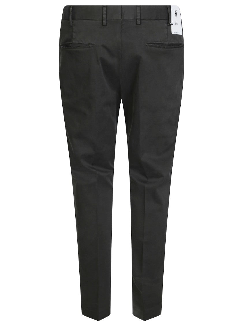 Pt01 Cotton-Blend Tailored Straight-Leg Pants