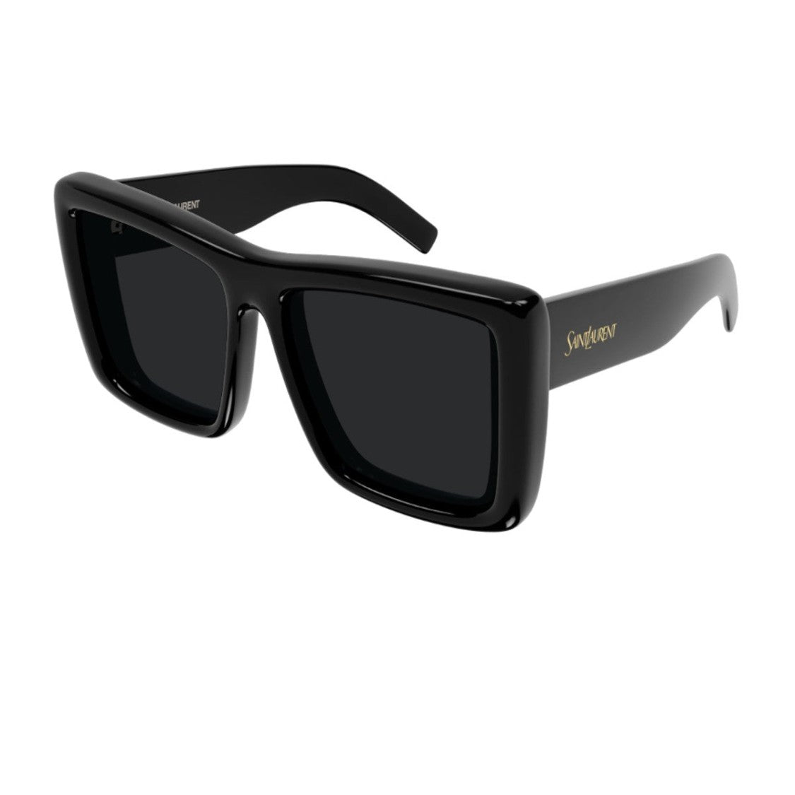 Saint Laurent Black Howl Acetate Square Sunglasses