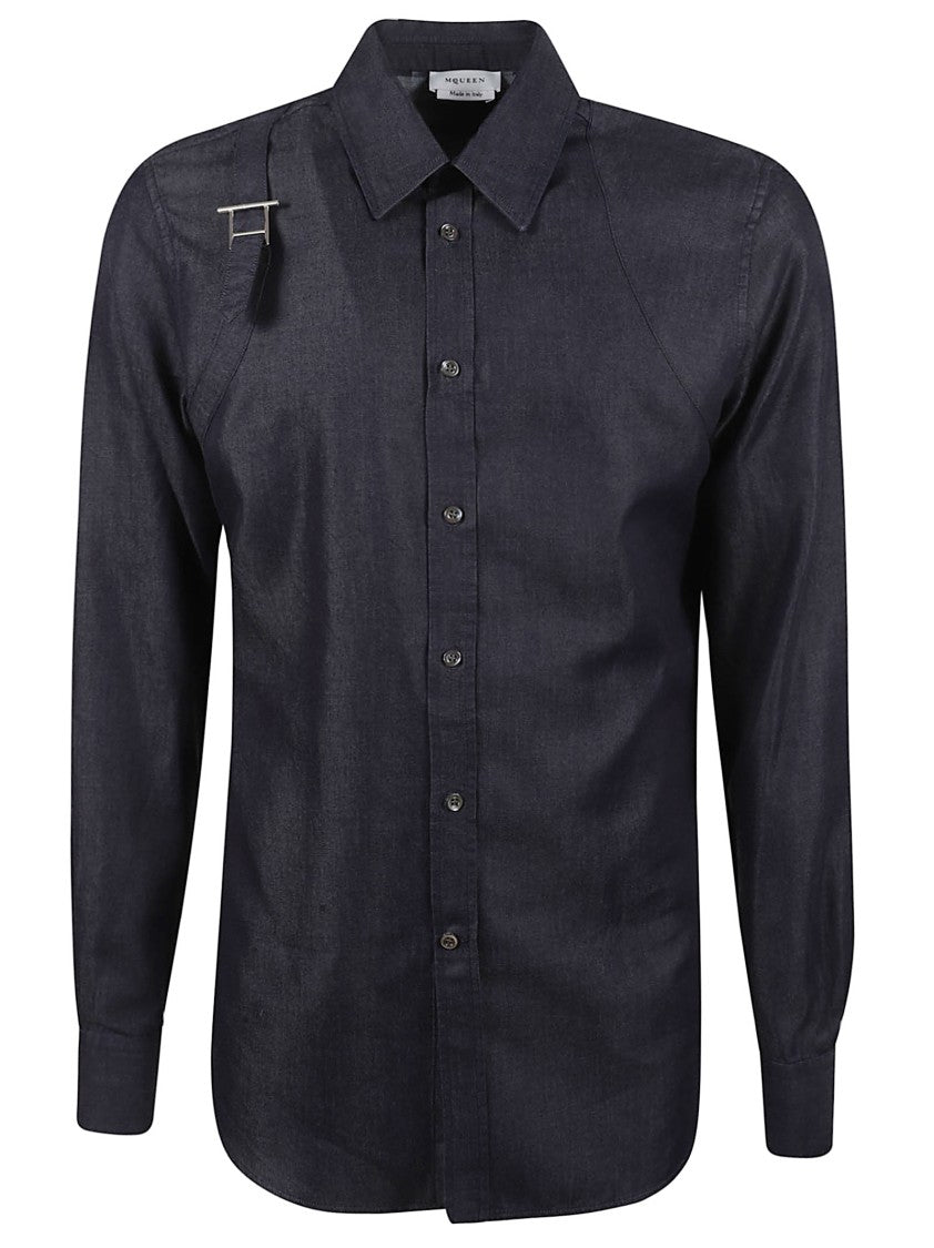Alexander Mcqueen Tailored Blue Shirt