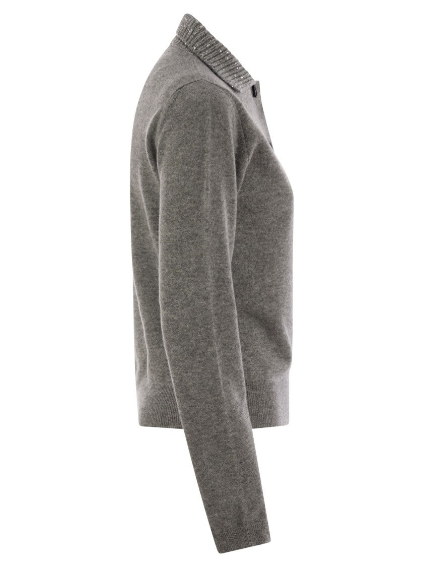 Fabiana Filippi Wool, Silk And Cashmere Polo Collar Sweater