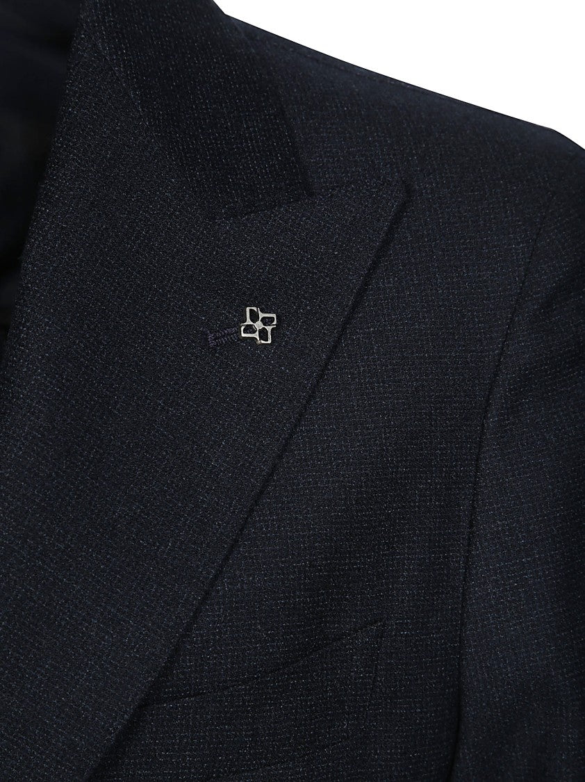 Tagliatore Single-Breasted Wool Suit With Micro-Pattern