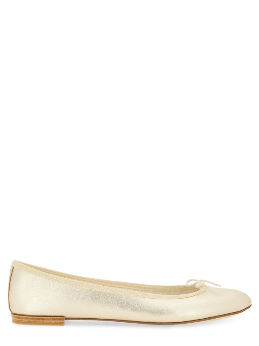 Repetto Ballerina Cendrillon Metallic Sheen Bow Leather Flats