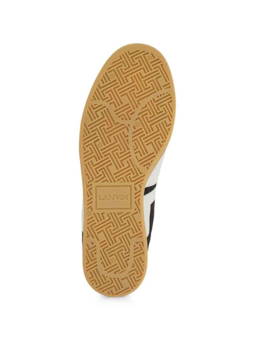 Lanvin Black Quilted Side Stripe Sneakers