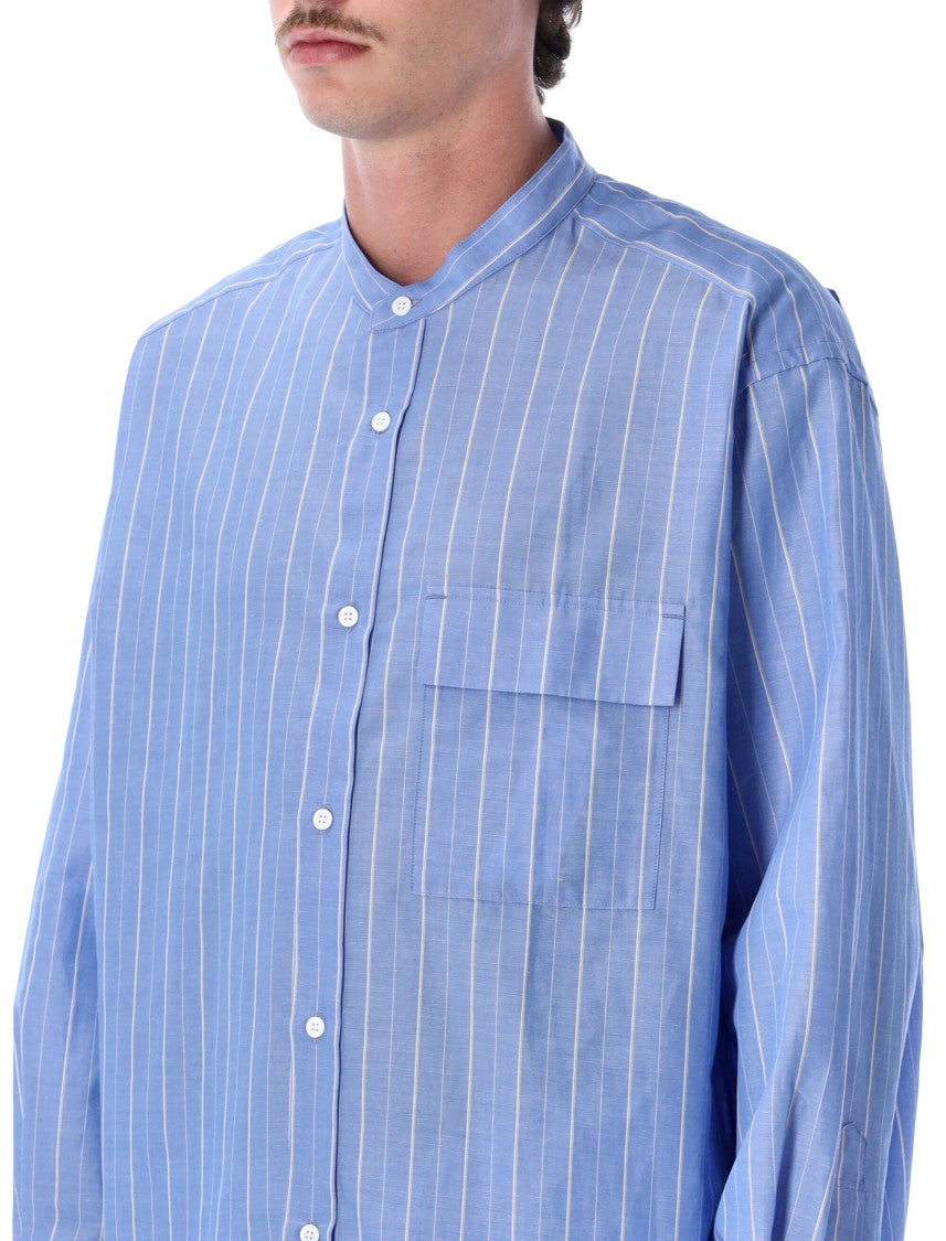 Still By Hand Pocketwork Shirt Light Blue Shirt