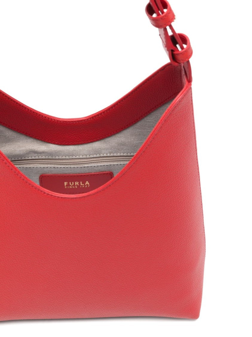 Furla Red Gold-Tone Hardware Shoulder Bag