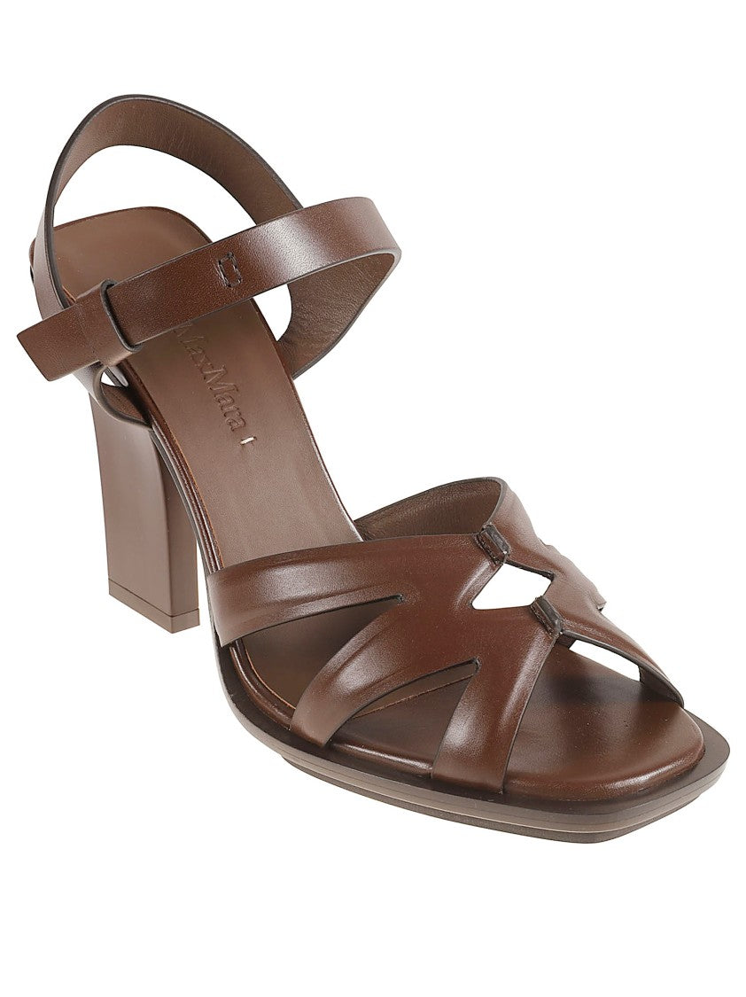 Max Mara Strappy Open-Toe Heels With Block Heel