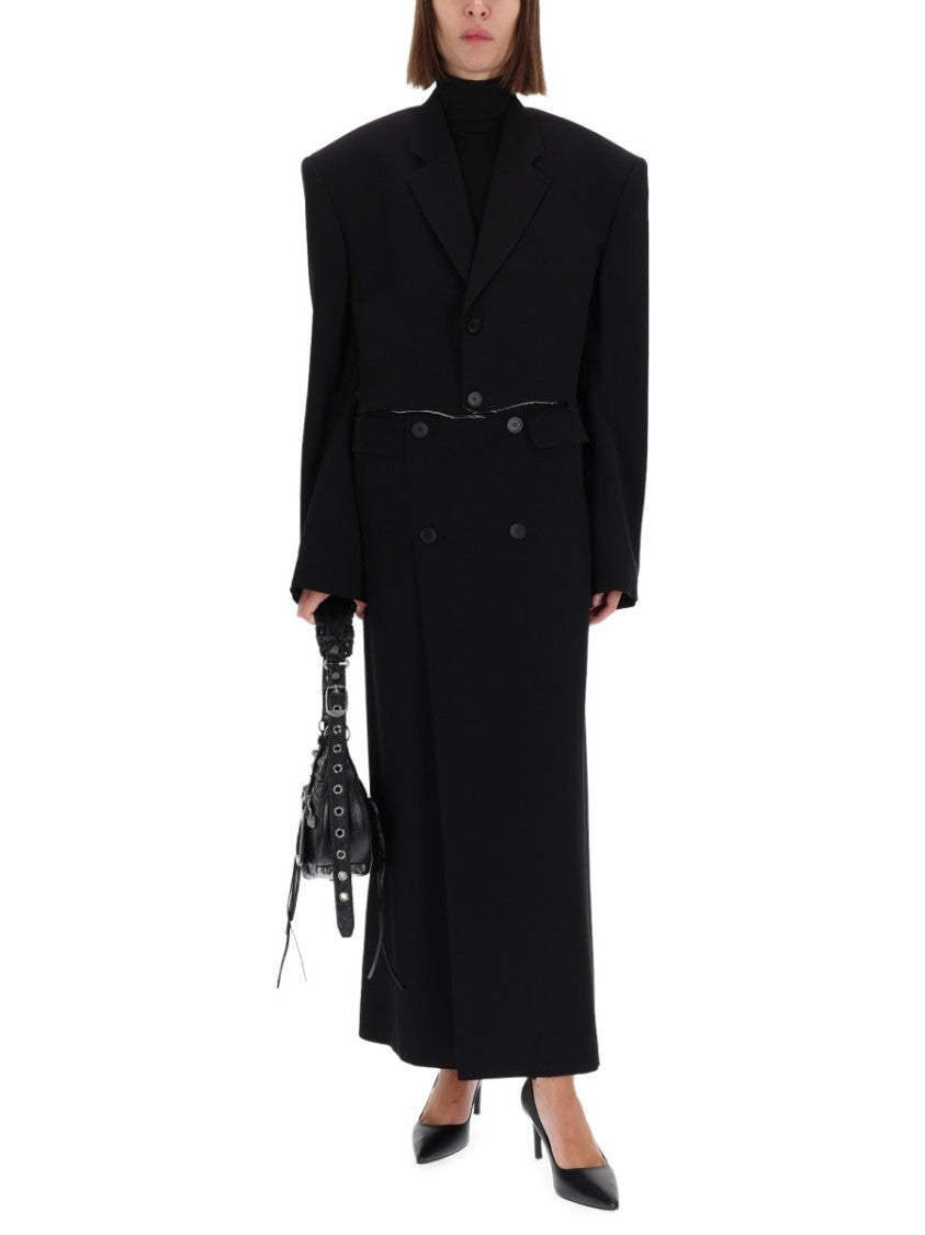 Balenciaga Tailored Long Skirt With Double-Breasted Detail