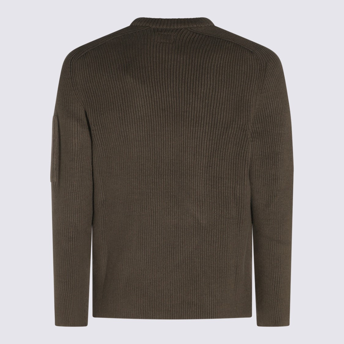 C.P. Company Ribbed Knit Sweater With Crew Neckline And Logo Detail
