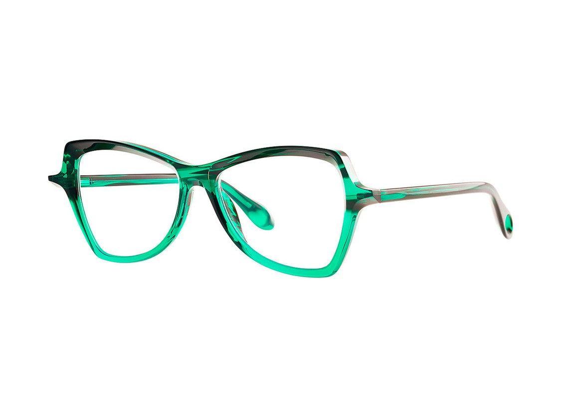 Theo Bedtime 007 Green Oversized Cat-Eye Acetate Sunglasses